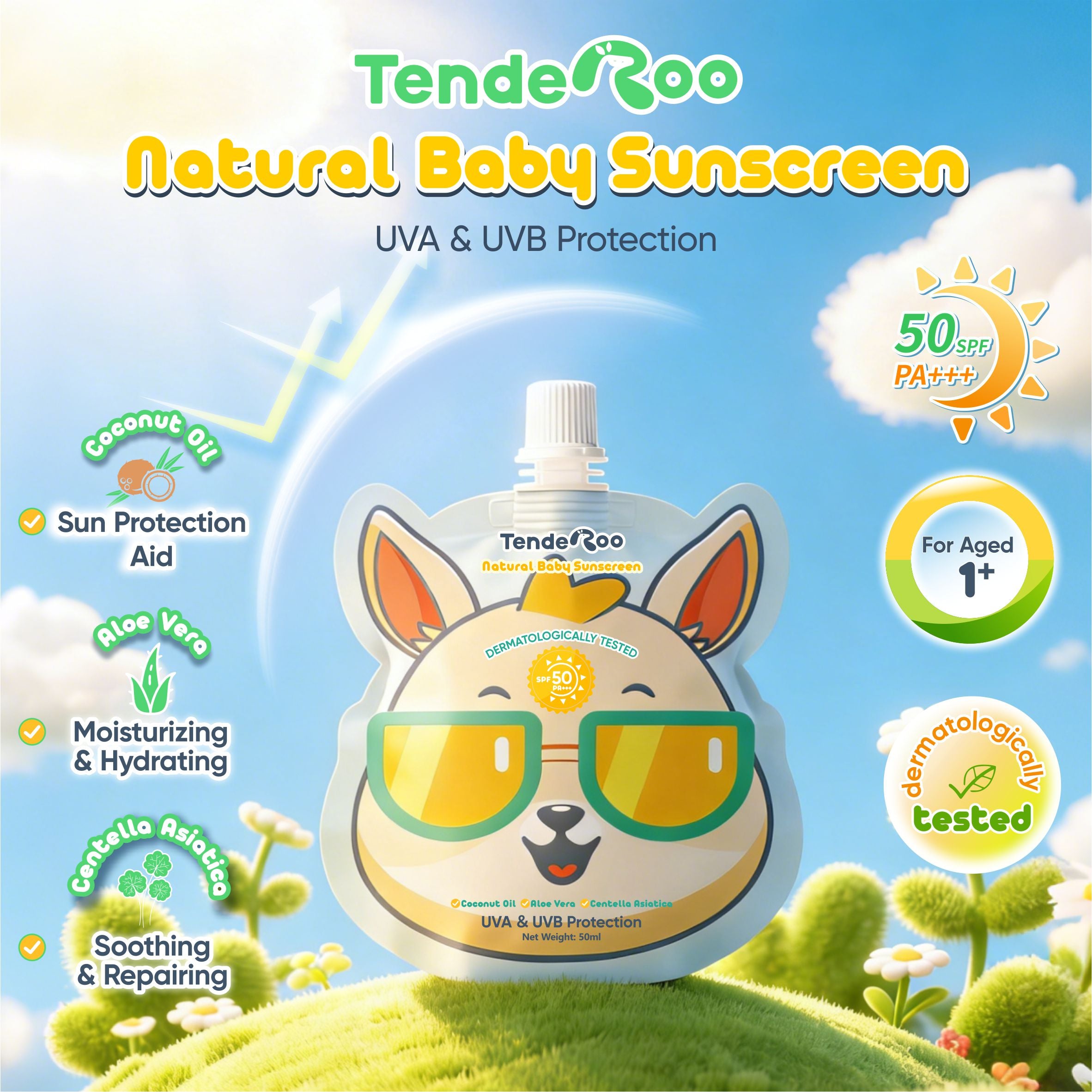 Tenderoo Natural Baby Sunscreen SPF50 PA+++