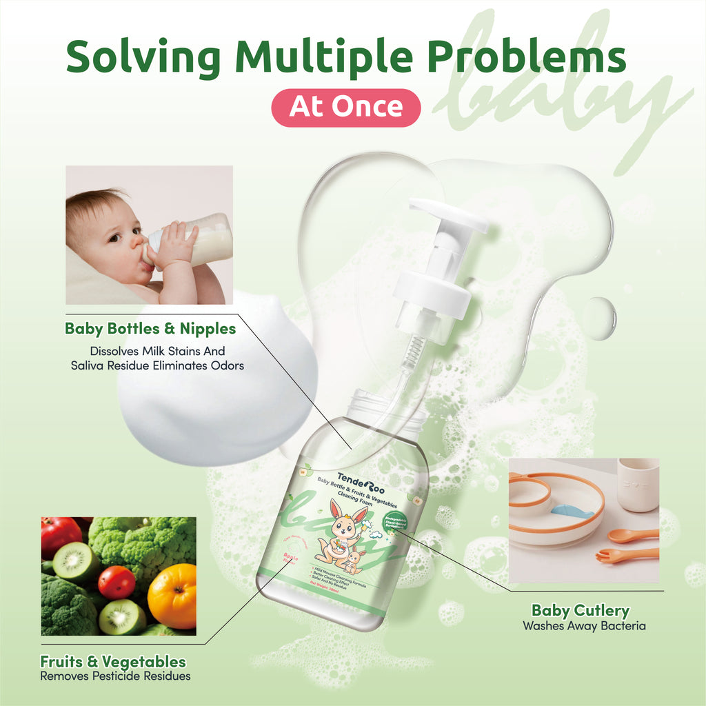 Tenderoo Baby Bottle & Fruits & Vegetables Cleaning Foam