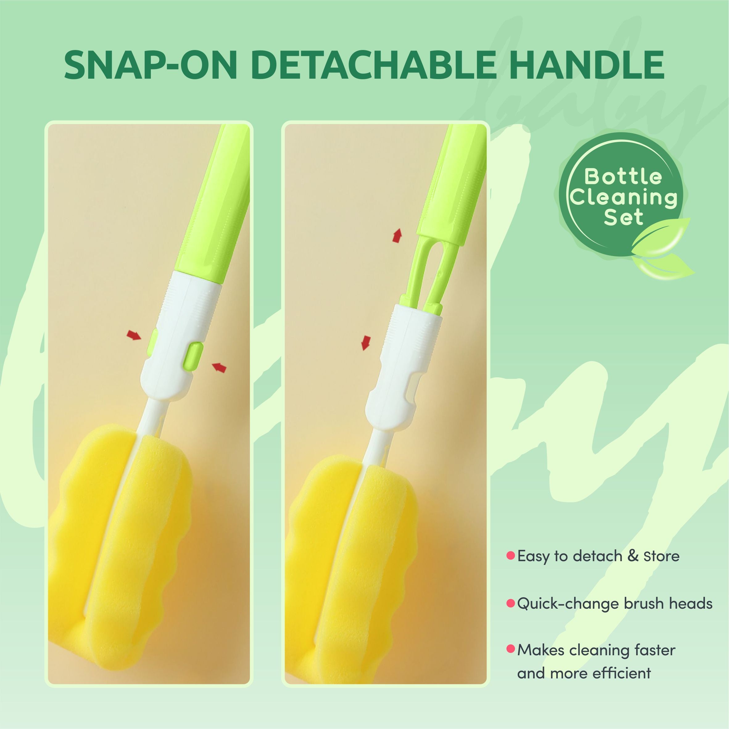 Tenderoo Baby Bottle Sponge Brush Head