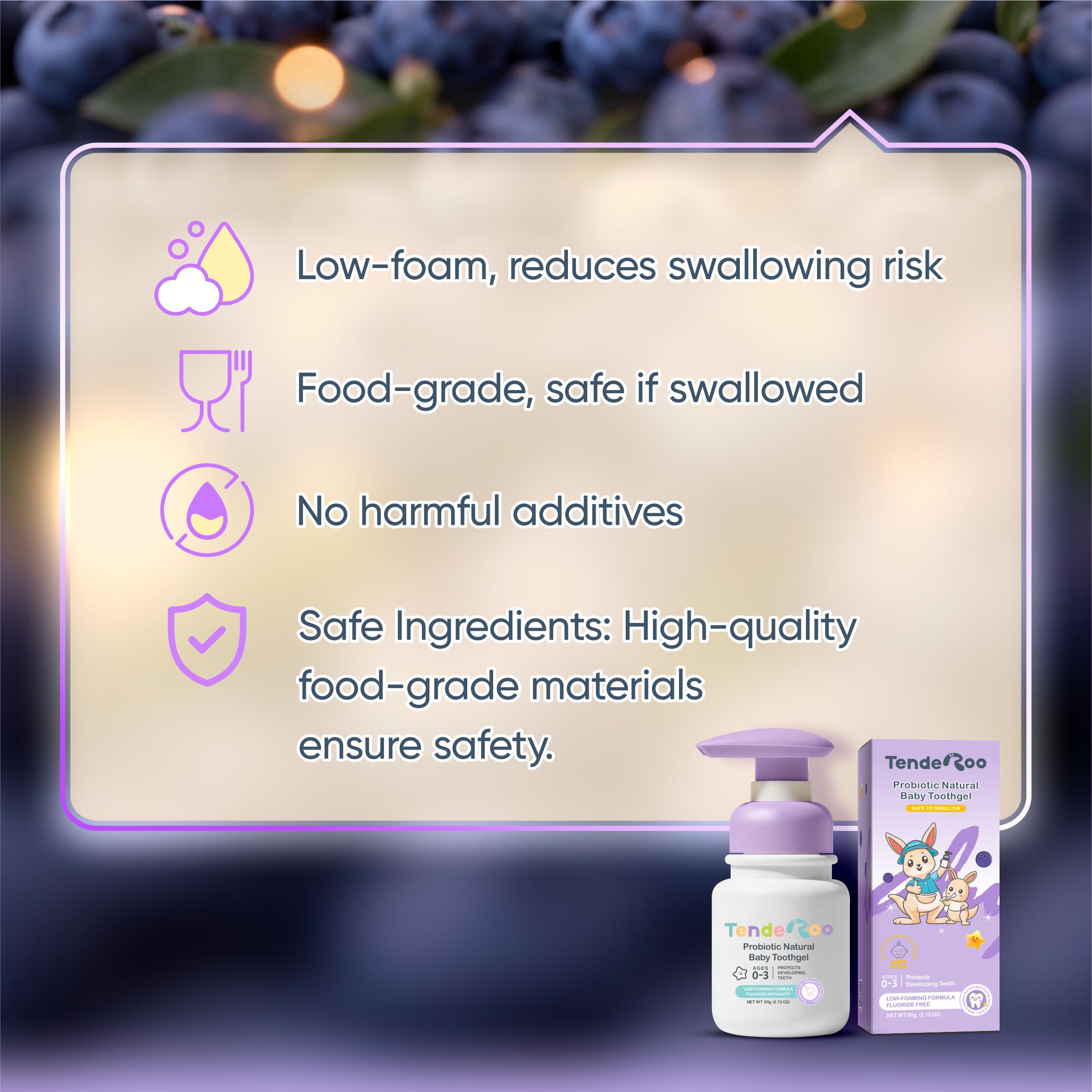 Tenderoo Probiotic Natural Baby Toothgel 0~3 Years