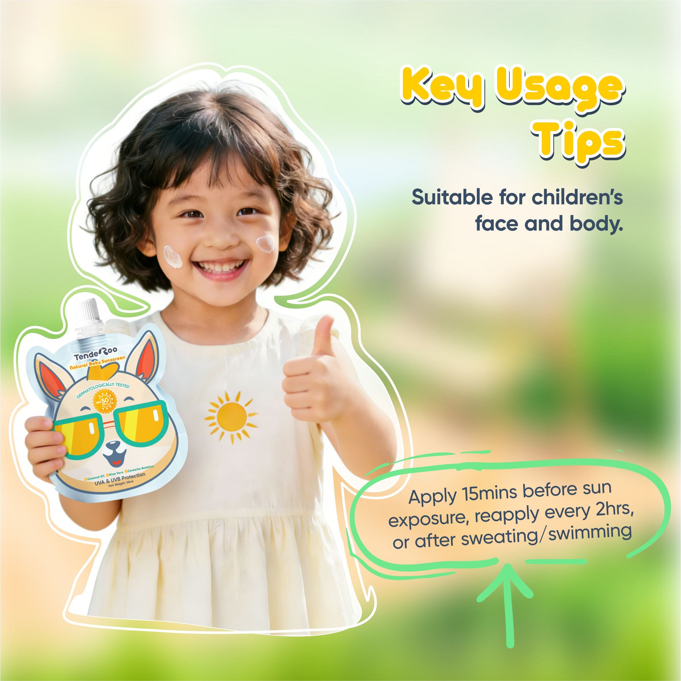 Tenderoo Natural Baby Sunscreen SPF50 PA+++