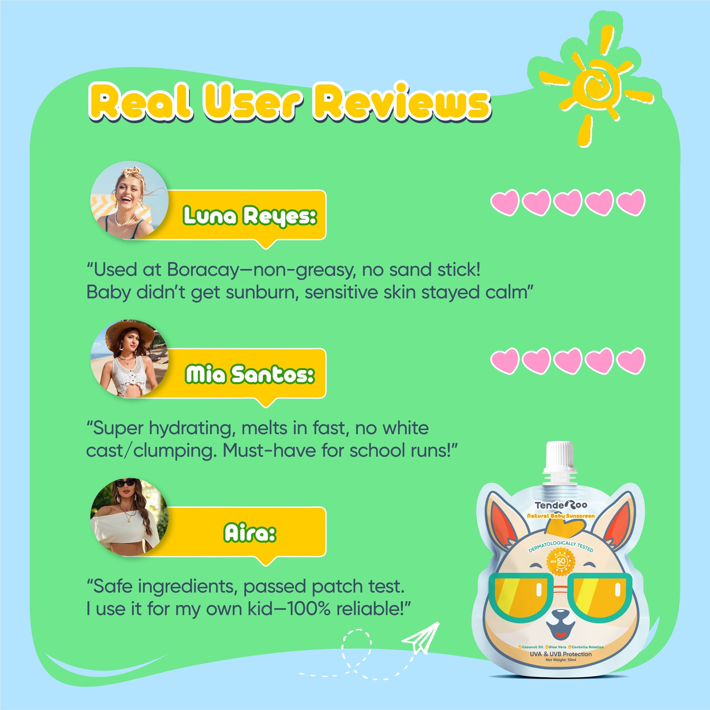 Tenderoo Natural Baby Sunscreen SPF50 PA+++